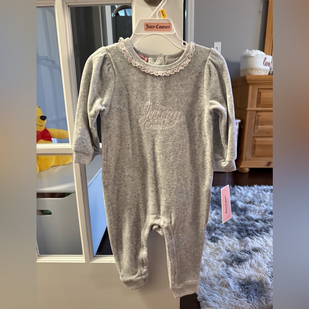 Juicy Couture Gray Baby Onesie